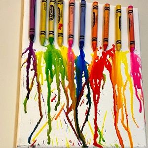 Melted Crayon canvas